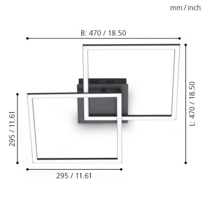 Eglo - Lustre monté en surface LED/28W/230V 3000-6500K+ Télécommande