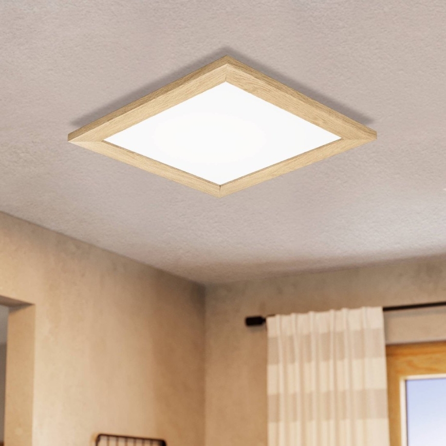Eglo 75643 - Plafonnier CALEMAR LED/19W/230V 4000K 43,7x 43,7 cm marron