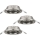 Eglo 75675 - LOT 3x Spot encastrable salle de bain AGULO 1xGU10/35W/230V IP23 chrome mat