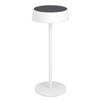 Eglo - Lampe de table tactile solaire rechargeable à LED, dimmable, 3W/5V, 3000-6000K, 1800 mAh, IP44, blanche