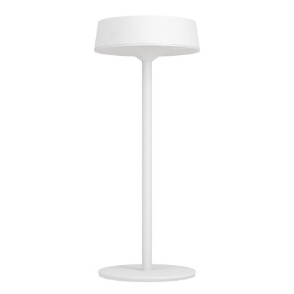 Eglo - Lampe de table tactile solaire rechargeable à LED, dimmable, 3W/5V, 3000-6000K, 1800 mAh, IP44, blanche