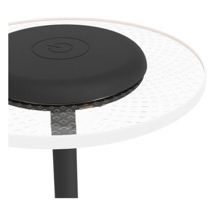 Eglo - Lampe de table tactile rechargeable LED RGBW dimmable, 5 V, 2000 mAh, noire