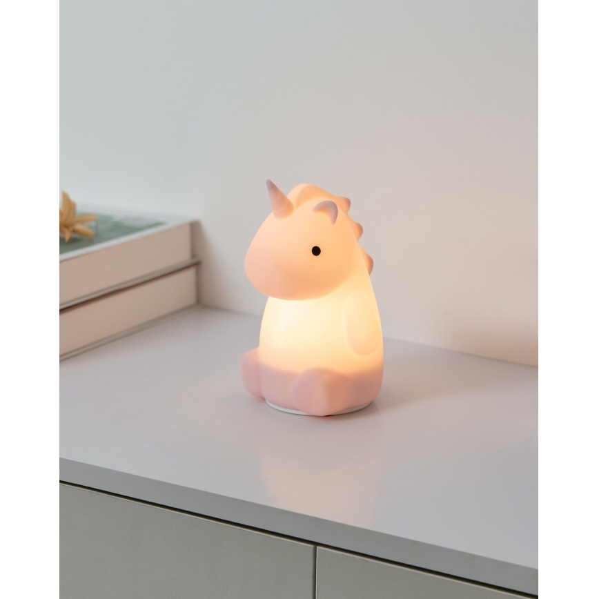 Eglo - Veilleuse tactile rechargeable LED RGBW pour enfants LED/5W/5V 1200 mAh licorne