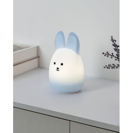 Eglo - Veilleuse tactile rechargeable LED RGBW pour enfants 5W/5V 1200 mAh, motif lapin