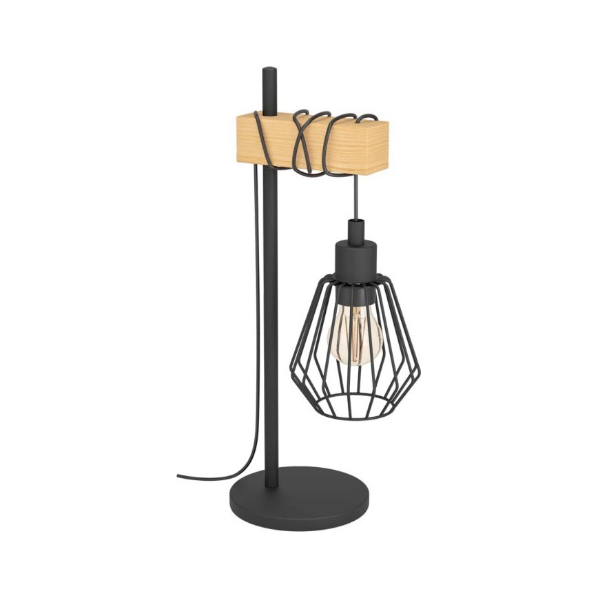 Eglo 780173 - Lampe de table TABODI 1xE27/40W/230V pin/noir