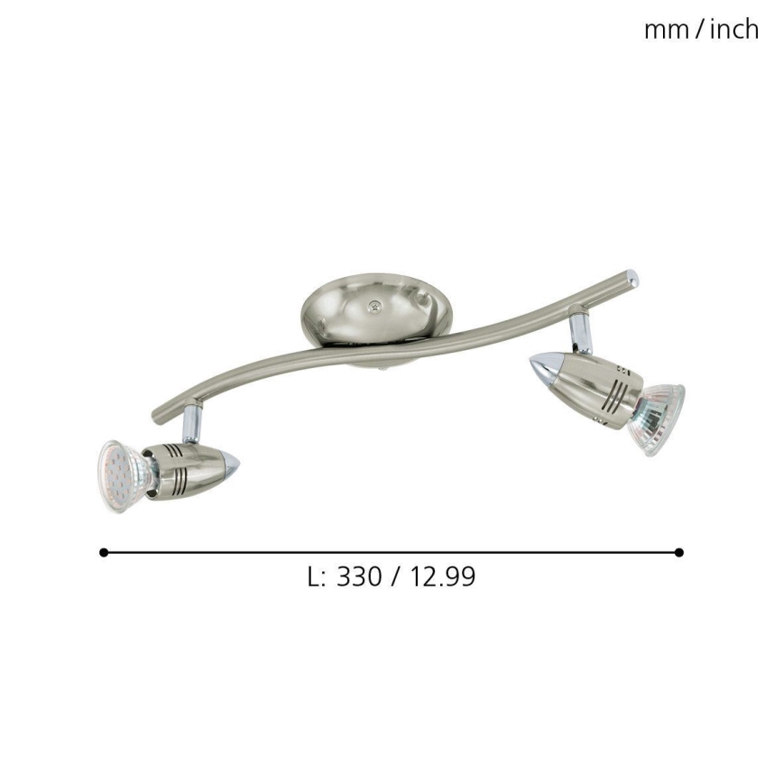 Eglo 78023 - Spot MAGNUM 2xGU10/3W/230V 3000K chrome mat