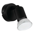 Eglo 780457 - Spot mural LED ESCALERA 1xGU10/2,8W/230V 3000K noir