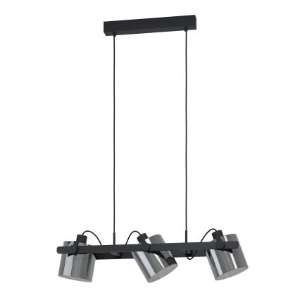 Eglo 780478 - Suspension filaire CALERINO 3xE27/40W/230V noir