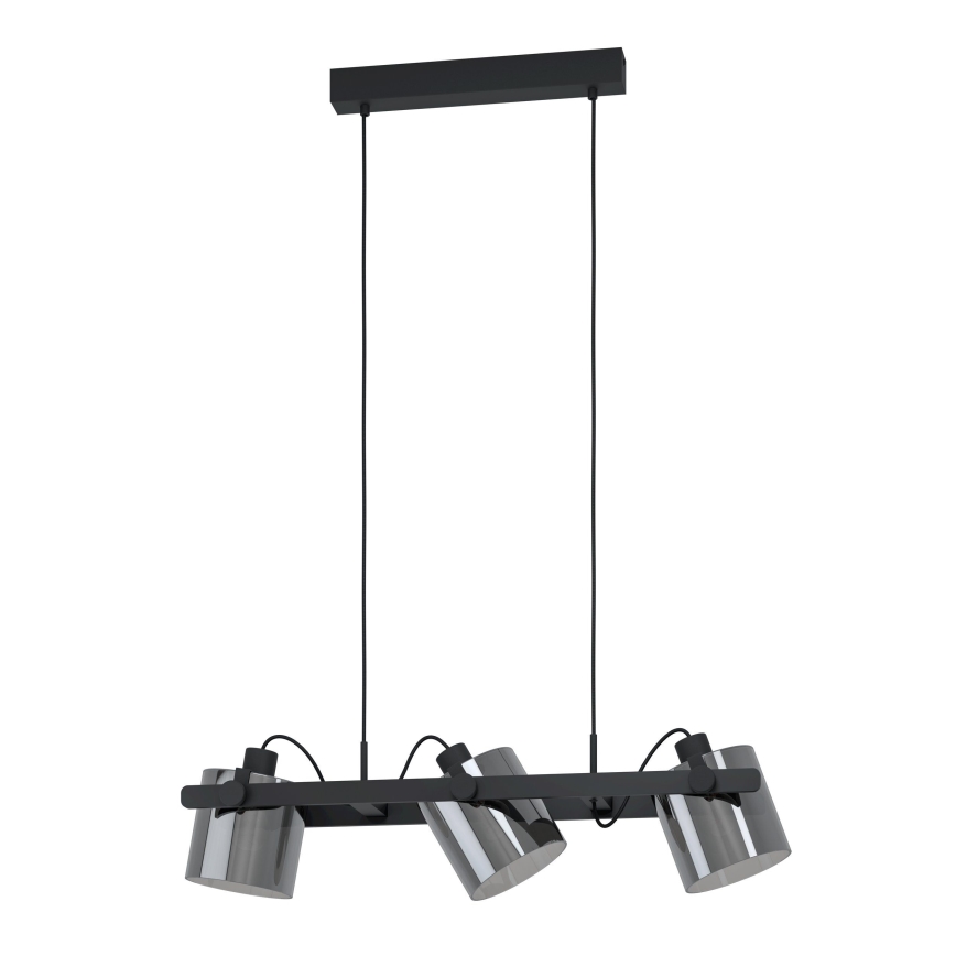 Eglo 780478 - Suspension filaire CALERINO 3xE27/40W/230V noir