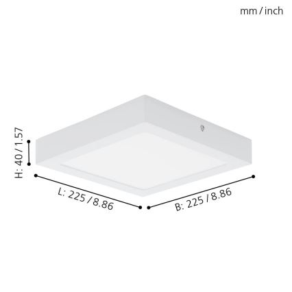 Eglo 78202 - Plafonnier FUEVA LED/16,5W/230V