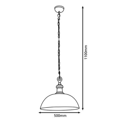 Eglo 78301 - Suspension filaire  EASINGTON 1xE27/60W/230V Ø 500 mm