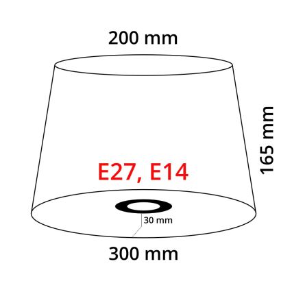 Eglo 78325 - Abat-jour VINTAGE E14/E27 diamètre 30 cm blanc