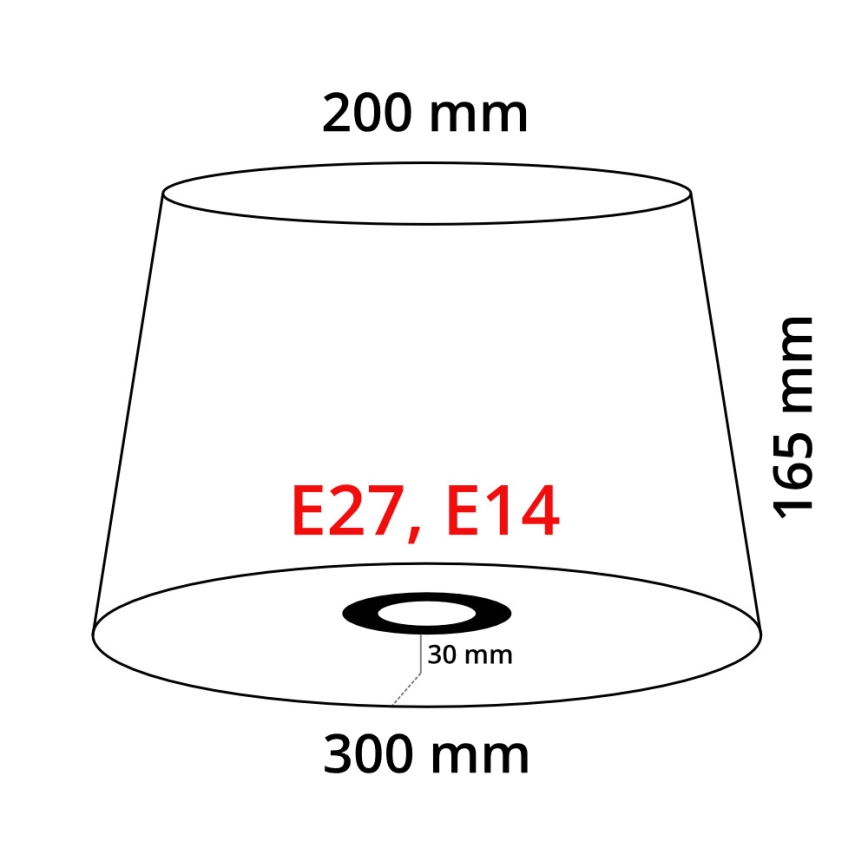 Eglo 78325 - Abat-jour VINTAGE E14/E27 diamètre 30 cm blanc