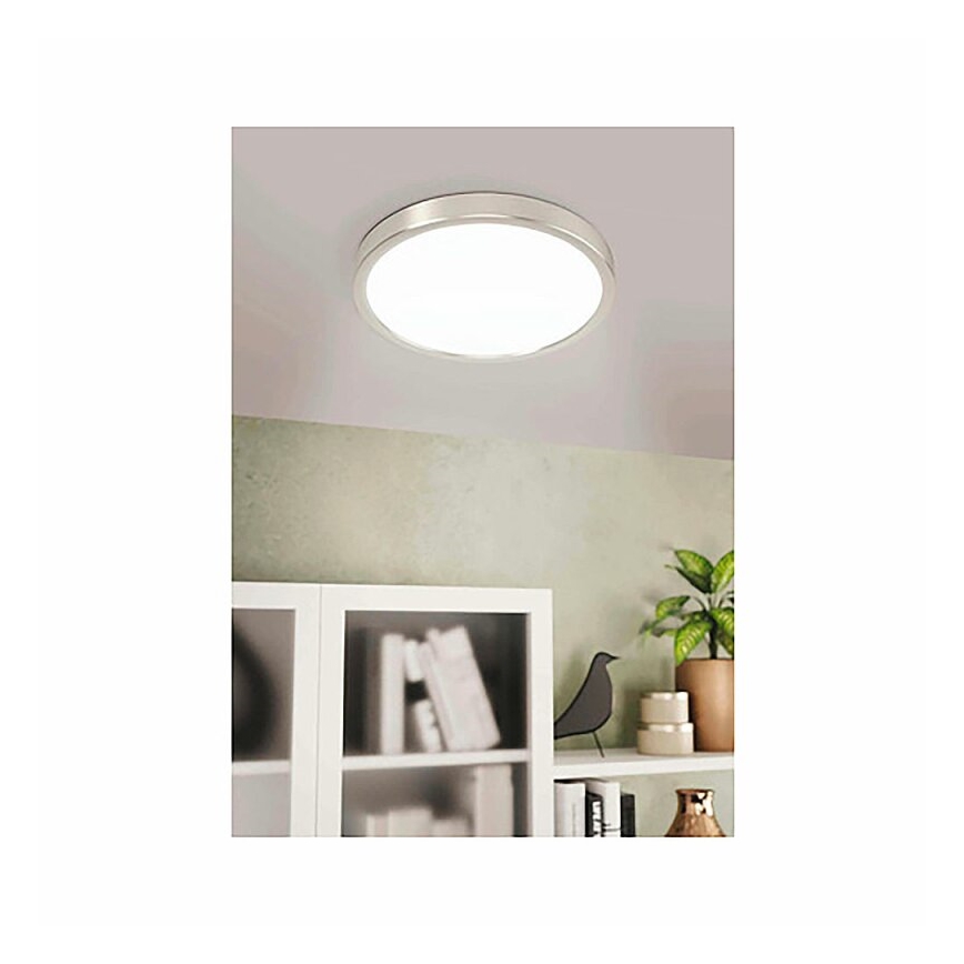 Eglo 78674 - Plafonnier LED FUEVA LED/20,5W/230V Ø 28,5 cm chrome mat