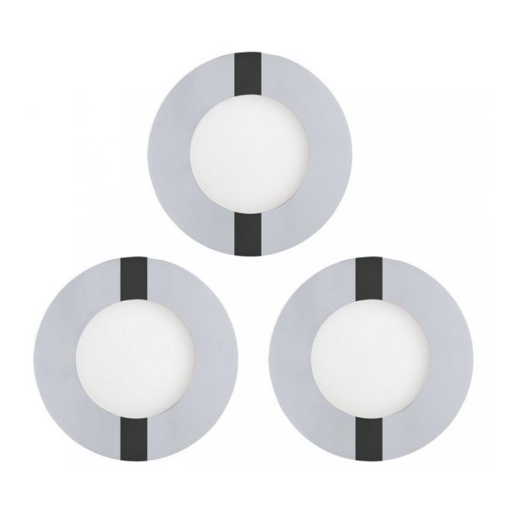Eglo 78733 - LOT 3x Spot encastrable de salle de bain FUEVA 1xLED/2,7W/230V IP44