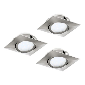 Eglo 78758 - LOT 3x Luminaire encastrable PINEDA LED/6W/230V