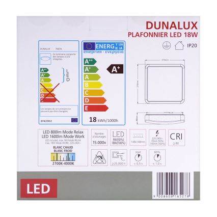 plafonnier LED GIRON-RW LED/18W/230V