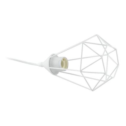 Eglo 79085 - Lampe de table à brancher BYRON 1xE27/60W/230V blanche