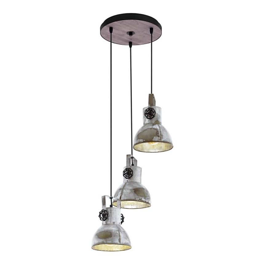 Eglo 79363 - Lustre avec fil BARNSTAPLE 3xE27/40W/230V