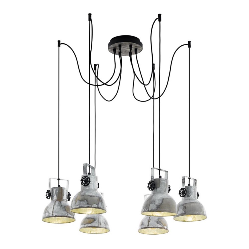 Eglo 79364 - Lustre avec fil BARNSTAPLE 6xE27/40W/230V