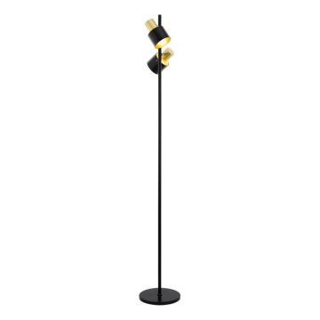 Eglo 79376 - Lampadaire FIUMARA 2xE27/60W/230V noir/doré