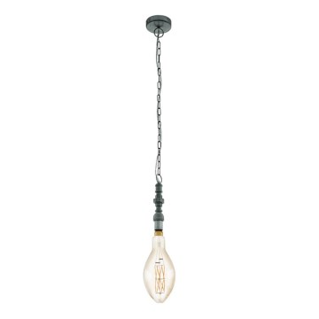 Eglo 79407 - Lustre LED sur chaîne PENSILVA 1xE27/8W/230V noir