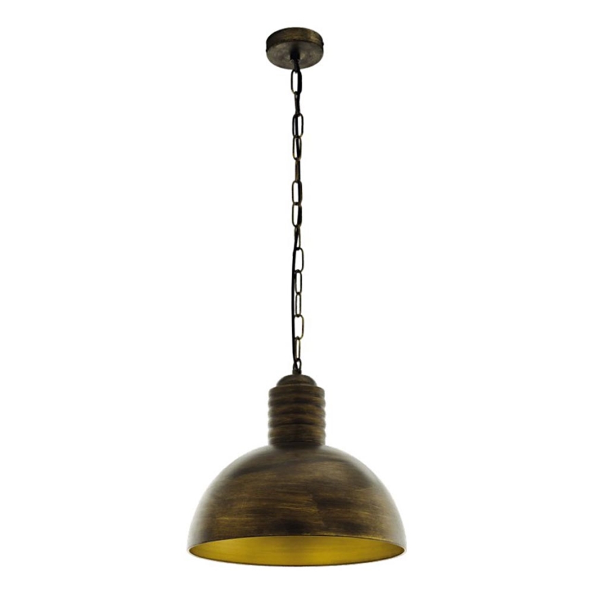 Eglo 79442 - Lustre à chaîne GOLDING 1xE27/60W/230V patine