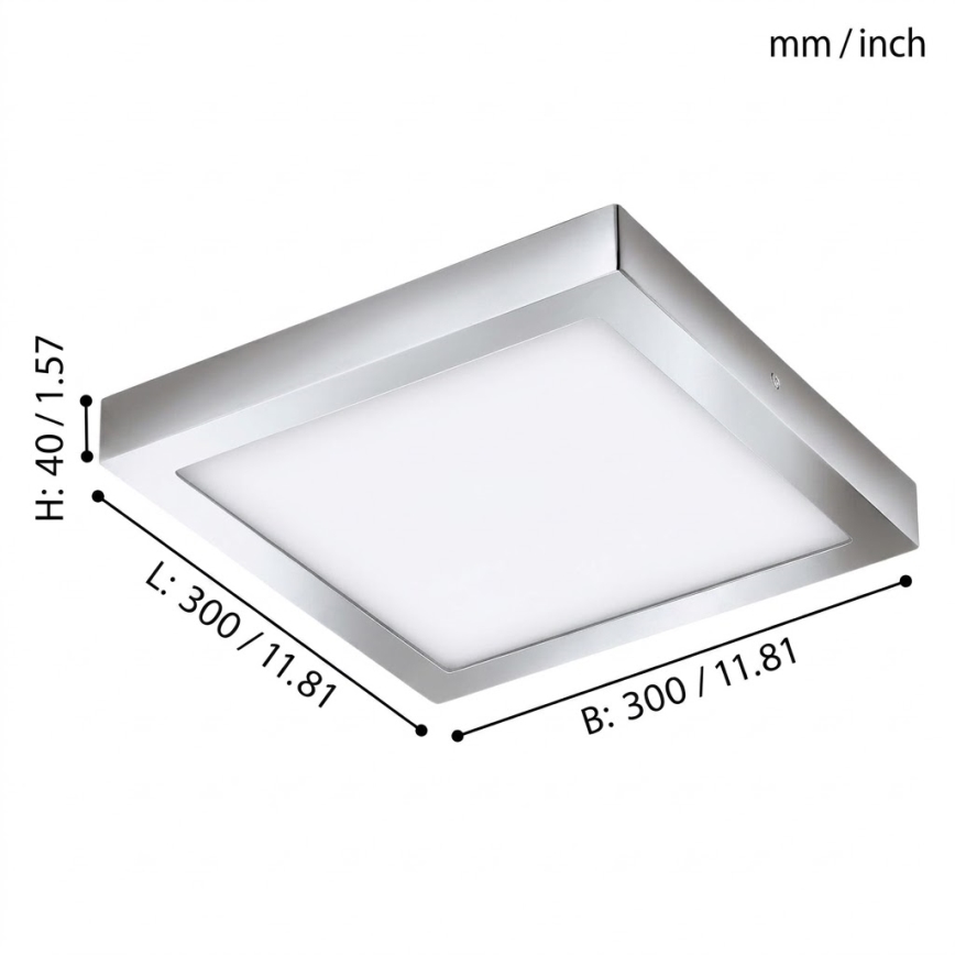 Eglo 79528 - Plafonnier salle de bain DURANGO LED/22W/230V 30x30 cm IP44