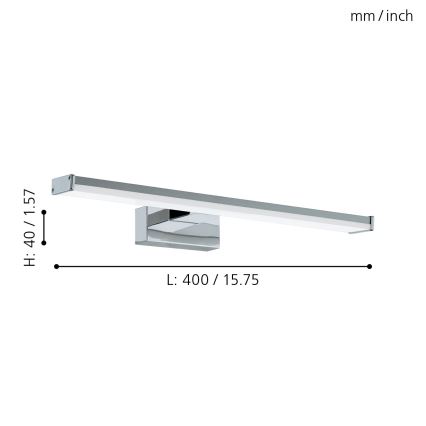 Eglo 79532 - Éclairage de miroir salle de bain SARNOR LED/7,4W/230V 40 cm IP44 chrome brillant
