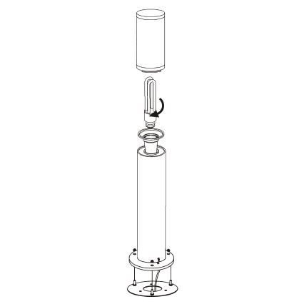 EGLO - Lampadaire extérieur 1xE27/15W/230V IP65