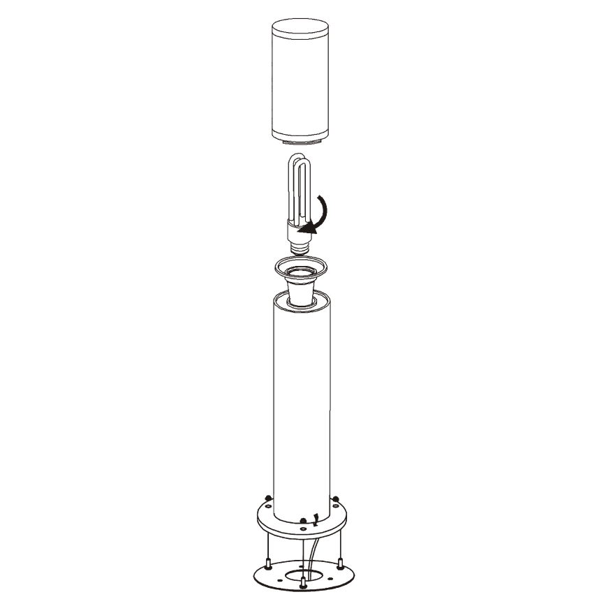 EGLO - Lampadaire extérieur 1xE27/15W/230V IP65
