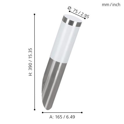 Eglo - Applique murale extérieure 1xE27/15W/230V IP44