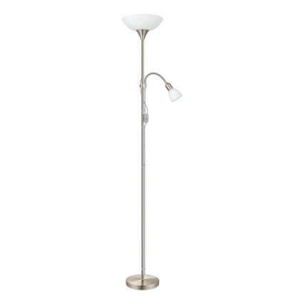 EGLO - Lampadaire 1xE27/60W + 1xE14/25W chrome mat