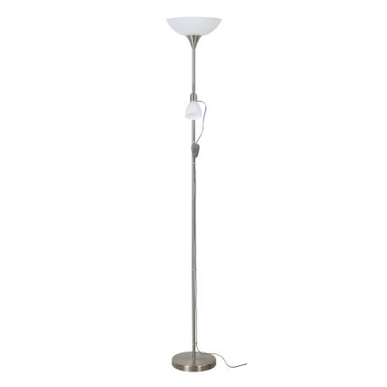 EGLO - Lampadaire 1xE27/60W + 1xE14/25W chrome mat