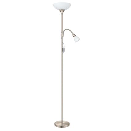 EGLO - Lampadaire 1xE27/60W + 1xE14/25W chrome