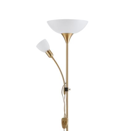 EGLO - Lampadaire 1xE27/60W + 1xE14/25W doré