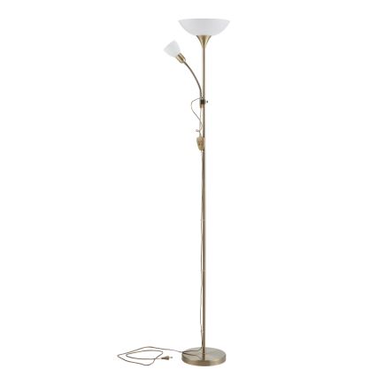 EGLO - Lampadaire 1xE27/60W + 1xE14/25W laiton