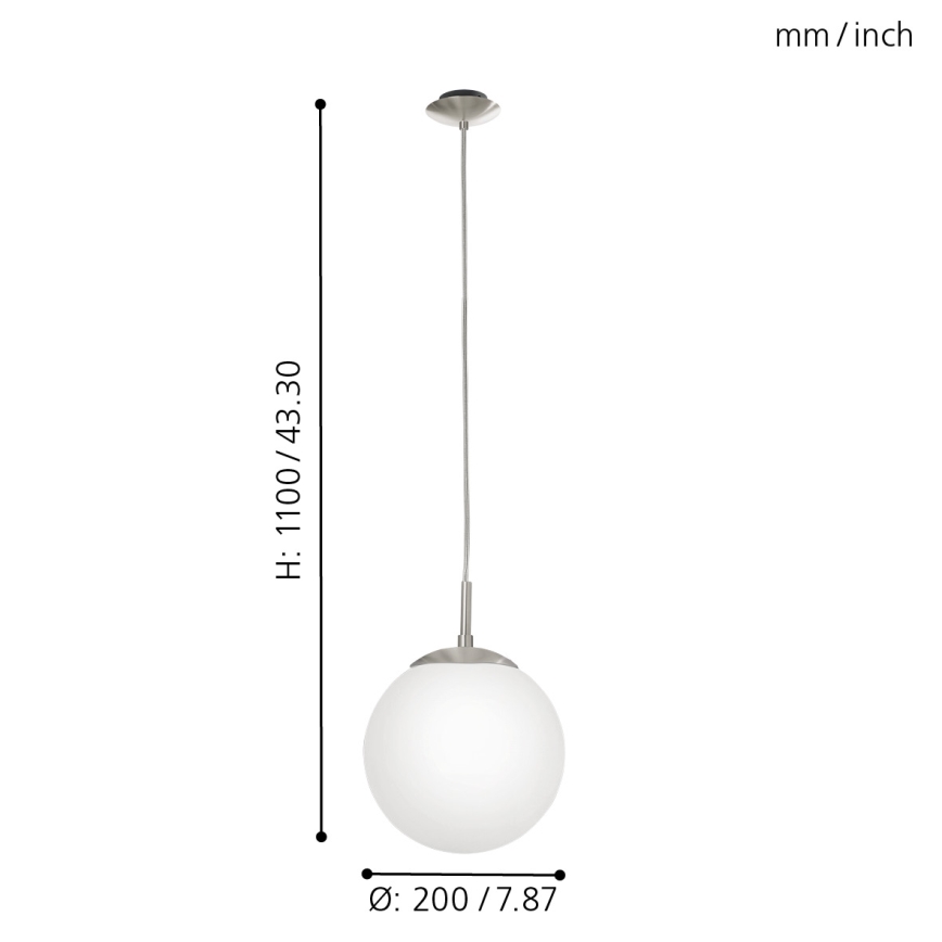 EGLO - Suspension filaire 1xE27/60W/230V d. 20 cm