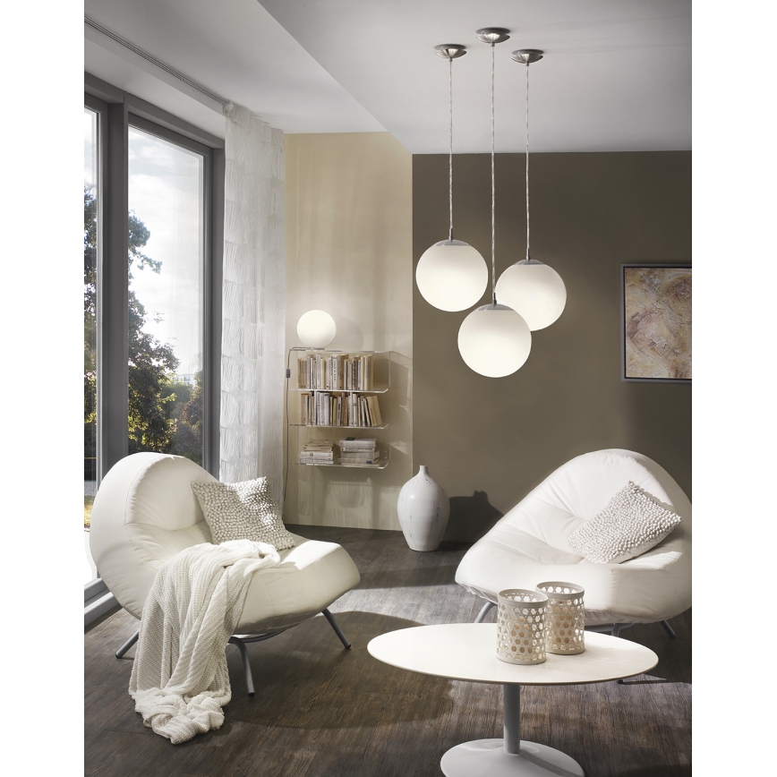 EGLO - Suspension filaire 1xE27/60W/230V d. 30 cm blanc