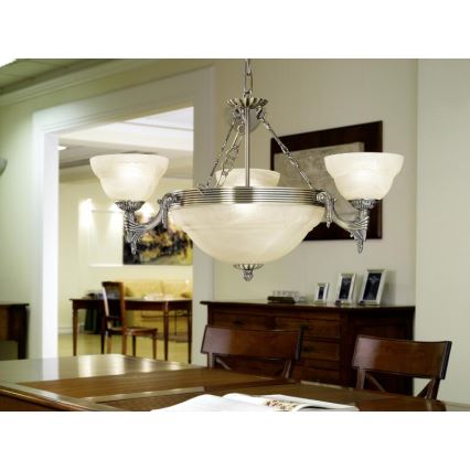Eglo - Lustre 6xE14/60W/230V Verre albâtre