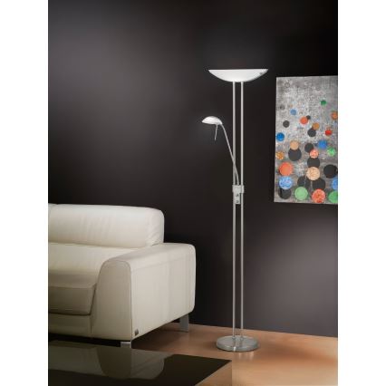 EGLO - Lampadaire dimmable BAYA 1xR7s/230W+1xG9/33W chrome mat