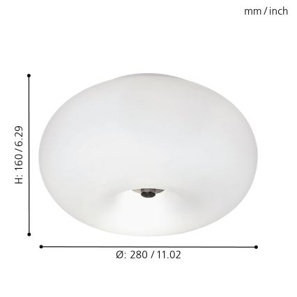 EGLO - Plafonnier OPTICA 2xE27/60W d. 28 cm