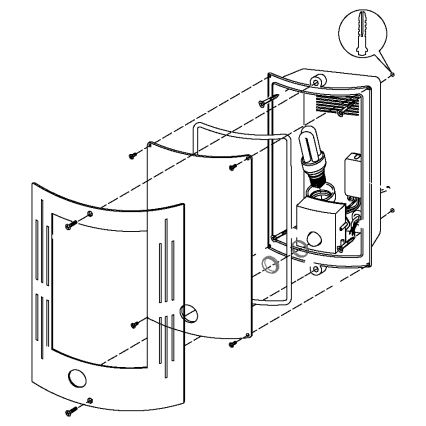 Eglo - Applique murale extérieure à détecteur 1xE27/15W/230V IP44