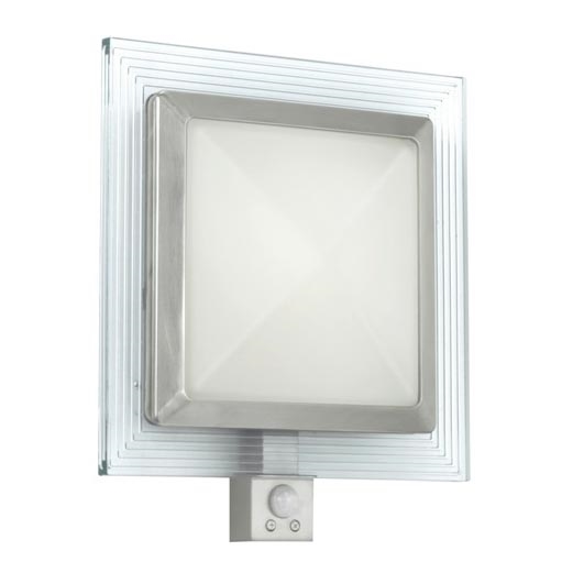 EGLO 88163 - Applique murale extérieure avec détecteur PALI 1xE27/15W + 1xLED/1,28W IP44