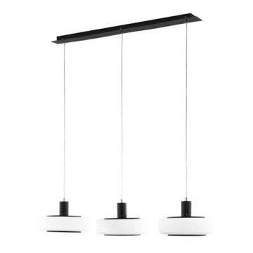 EGLO 88301 - Lustre suspension MODICA 3xE27/60W Chrome/blanc