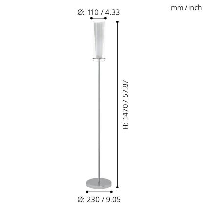 Eglo - Lampadaire 1xE27/60W