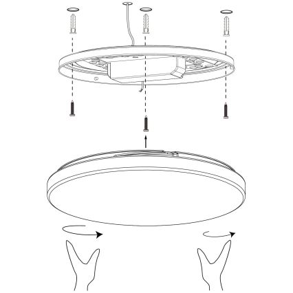 Eglo - Plafonnier à intensité variable LED/19,2W/230V 2700-6500K ZigBee