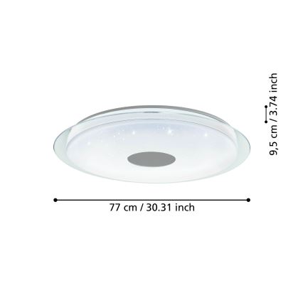 Eglo- Plafonnier à intensité variable LED/38,1W/230V 2700-6500K ZigBee