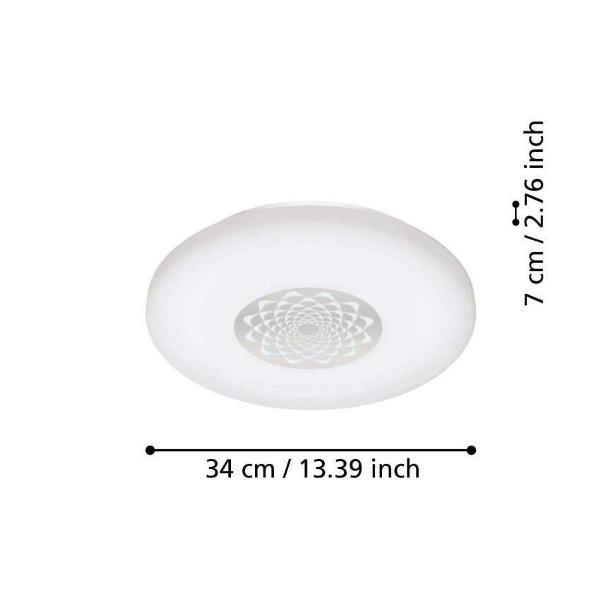 Eglo 900008 - Plafonnier LED dimmable CAPASSO LED/15,6W/230V 2700-6500K