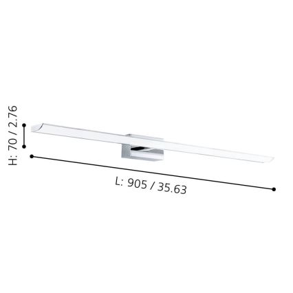 Eglo - Éclairage de miroir de salle de bain à intensité variable LED RGBW 21,5W/230V IP44 ZigBee